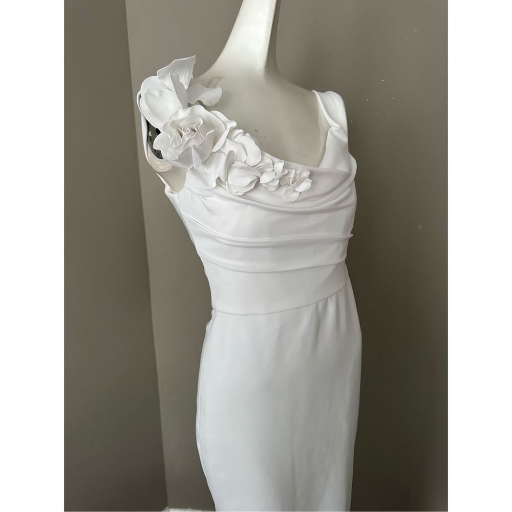 Marchesa Off-Shoulder White Dress SIZE 6 - Picture 8 of 12